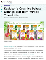 Davidson's Organics debuts moringa teas featured in World Tea News 2022 edition